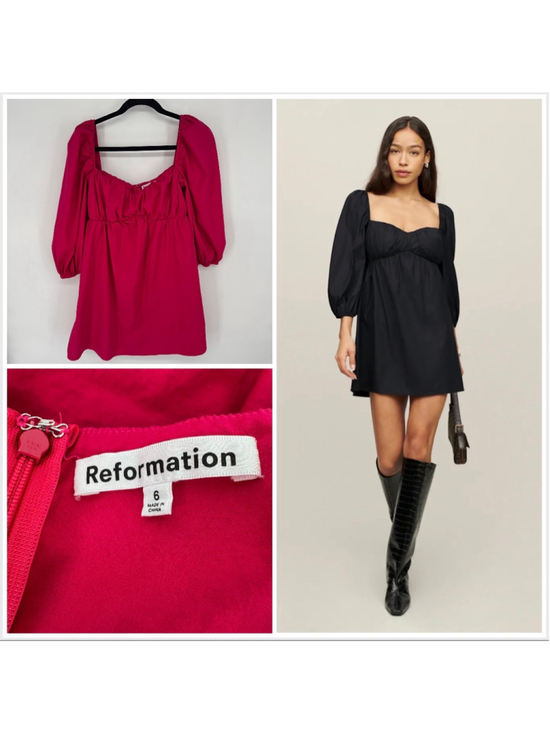Reformation Dresses & Skirts - Reformation Corvette Pink Farley Mini Babydoll Dress Size 6